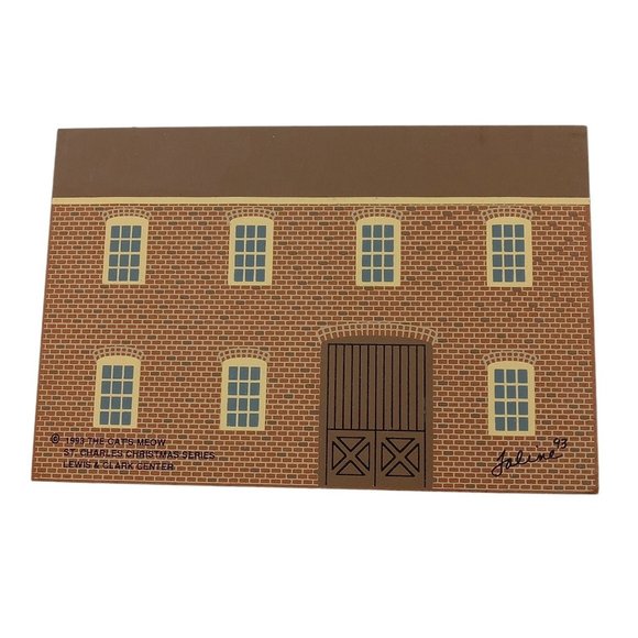 Cat's Meow Village Lewis & Clark Center, St. Charles Christmas Series Signed - Picture 2 of 8